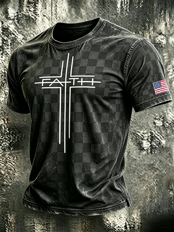 Men's Faith Printing  T-Shirts