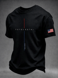 Men'S Faith American Flag Sleeve Printed Round Neck T-Shirt