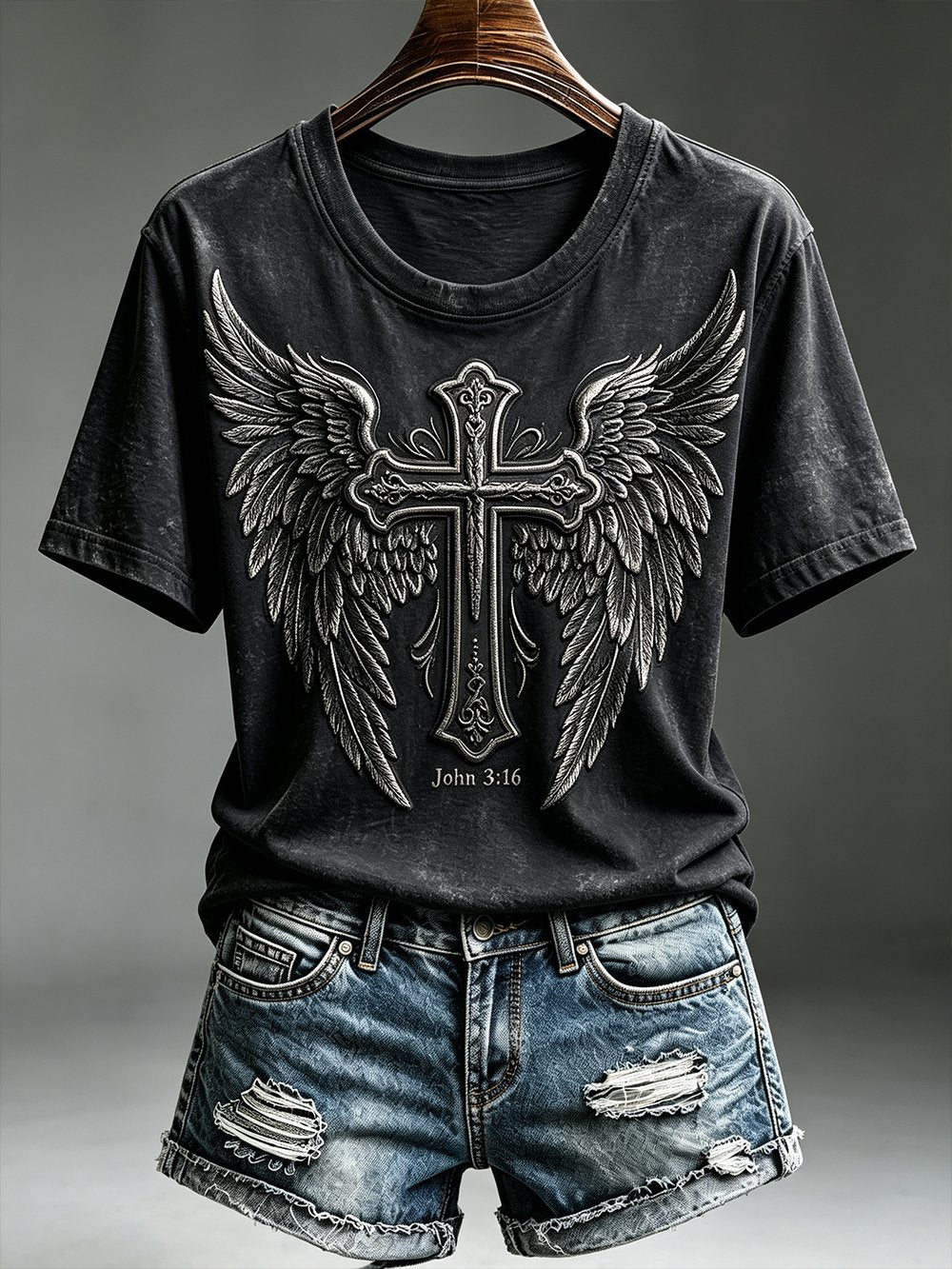 Women's "Faith" Series Printed Crew-Neck Short-Sleeve T-Shirt