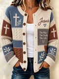 Women's Faith Print Cardigan