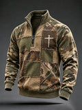 Men's Faith Cross Camo Art Sweatshirt