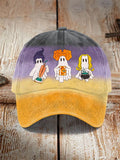 Halloween witch print hat
