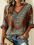 Women's Retro Western Style Faith Print T-shirt