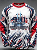 Men's 9/11 Anniversary Casual Printed T-shirt