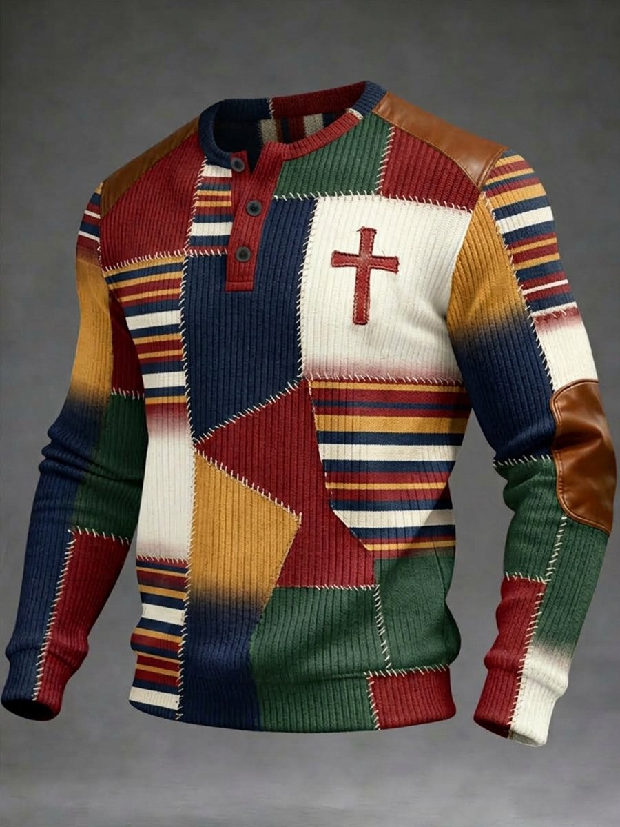 Men's Vintage Faith Henley T-Shirt