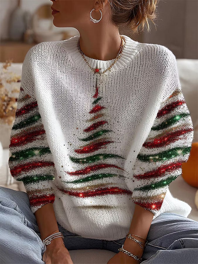 Women's Casual Print Knit Top
