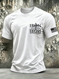 Men's Retro Faith Print Short-Sleeve T-Shirt