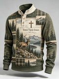 Men's Faith-Themed Printed Top