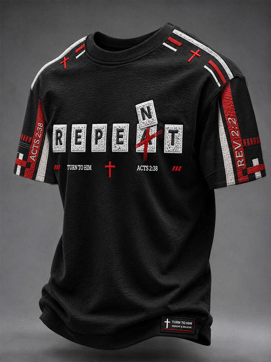 Men's Faith Printed Casual T-shirt