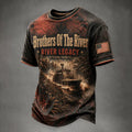 Men's Retro Vietnam Veteran Print Casual T-Shirt