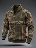 Men's Faith Cross Camo Art Sweatshirt
