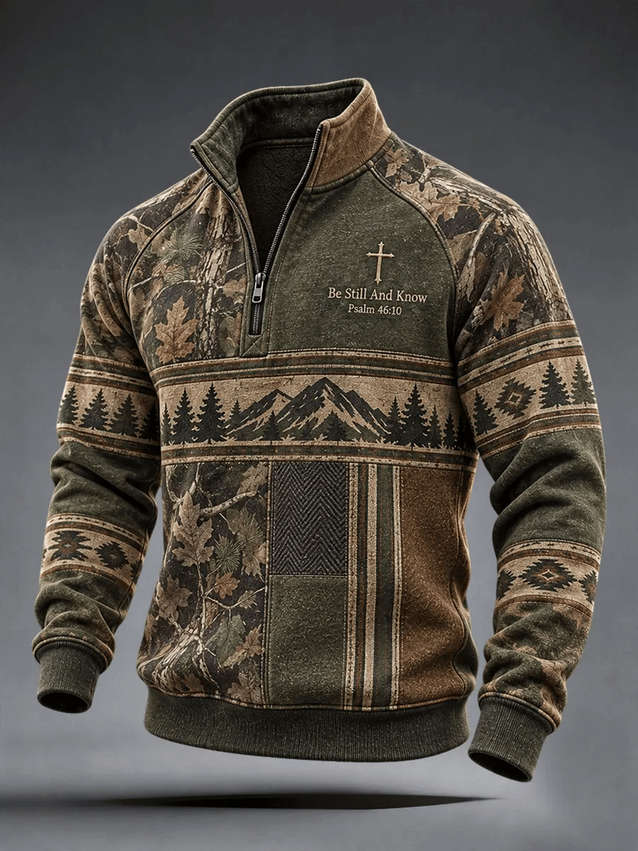 Men's Faith Cross Camo Art Sweatshirt