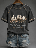 Women's 'The Lord Is My Shepherd' Printed Casual T-Shirt