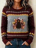 Women's Vintage Thanksgiving Long-Sleeve Top