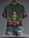 Women's Print Round Neck T-shirt