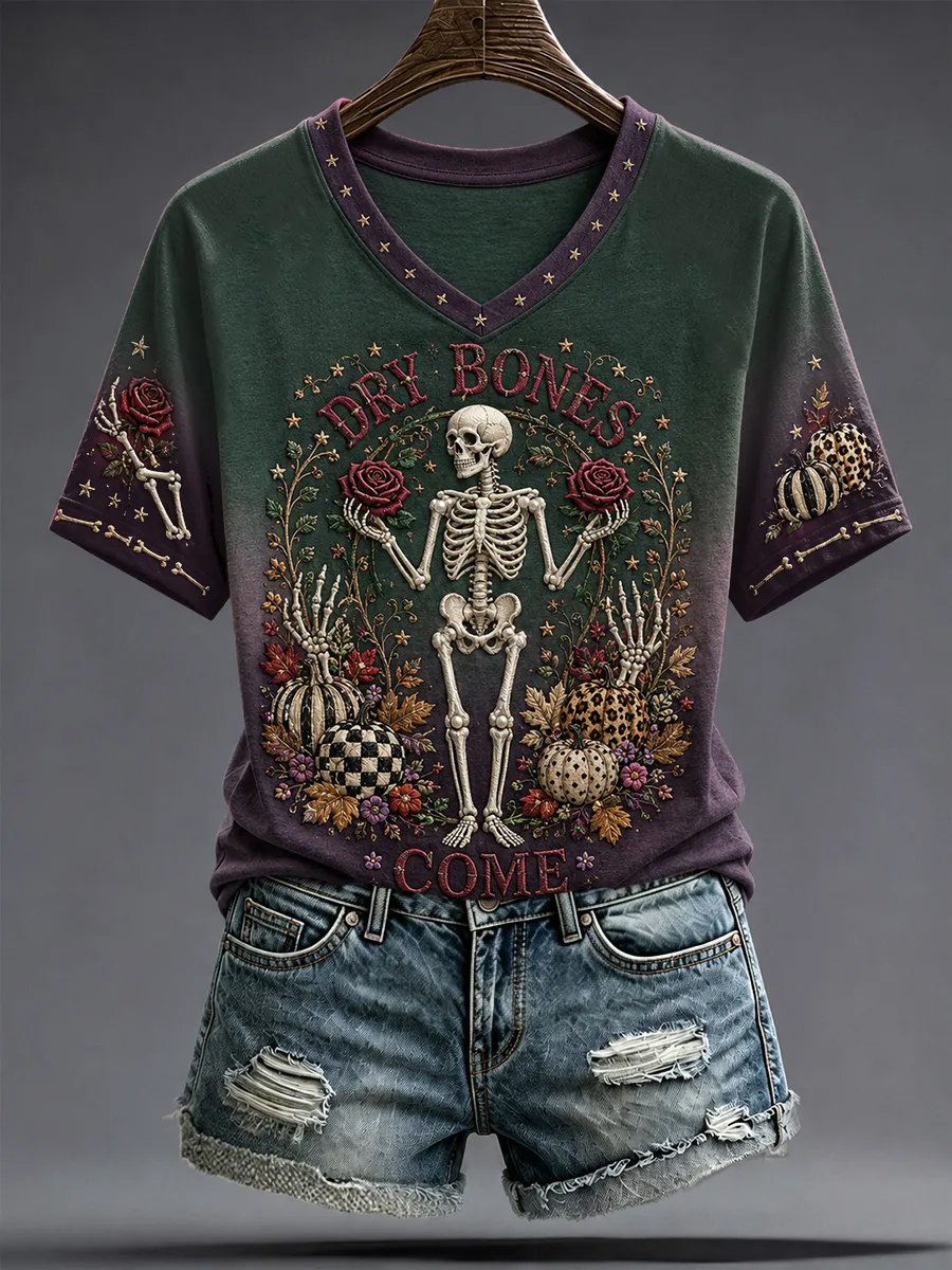 Women's Print Round Neck T-shirt