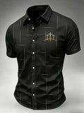 Men's Faith Cross Print Casual Shirt