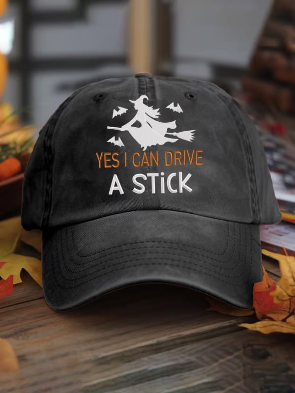 Retro Yes I Can Drive A Stick Print Casual Baseball Cap