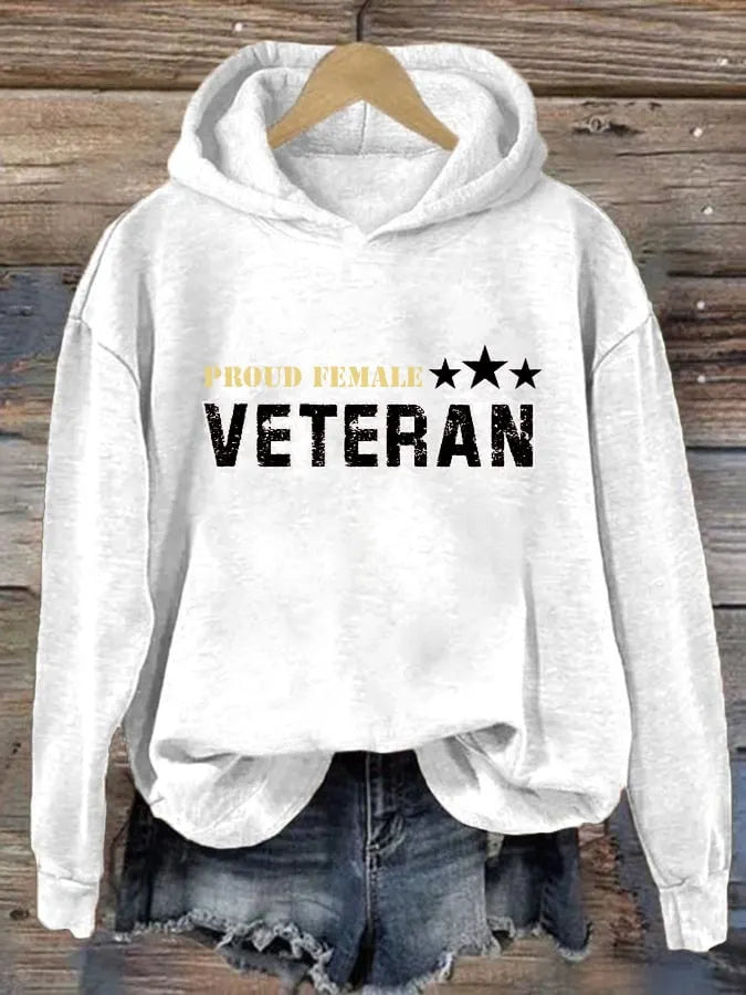 Women's Proud Female Veteran Hoodie
