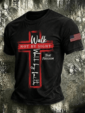 Men's Walk By Faith Not By Sight Print Round Neck T-shirt