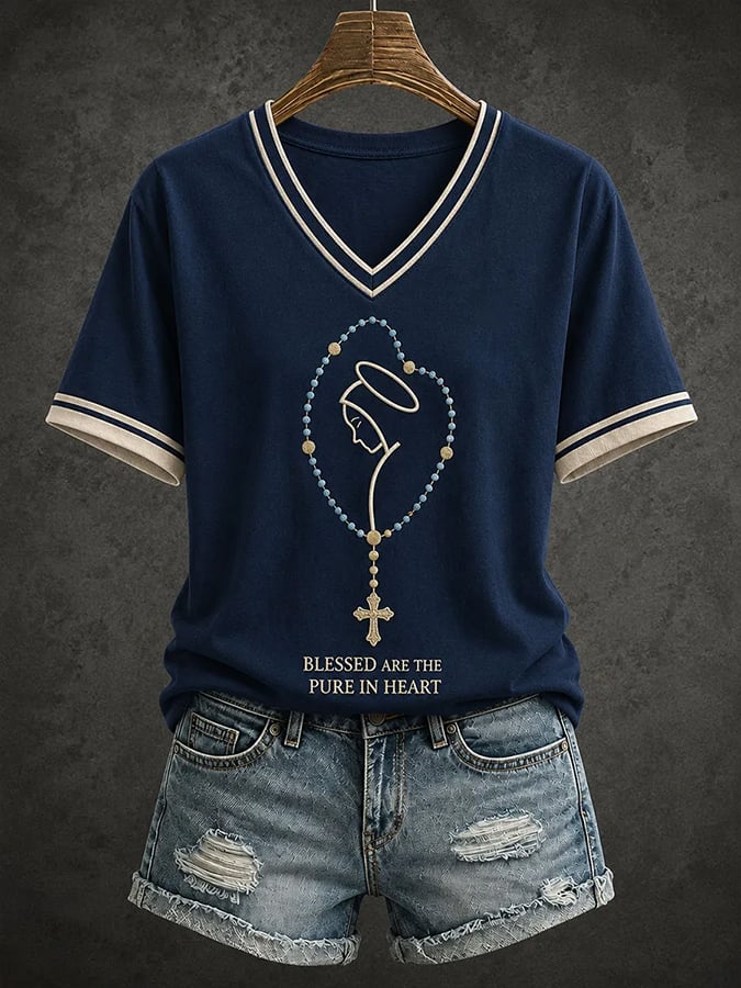 Women'S T-Shirt "Blessed Are The Pure-Hearted"