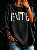 Women's Faith Cross Print T-shirt