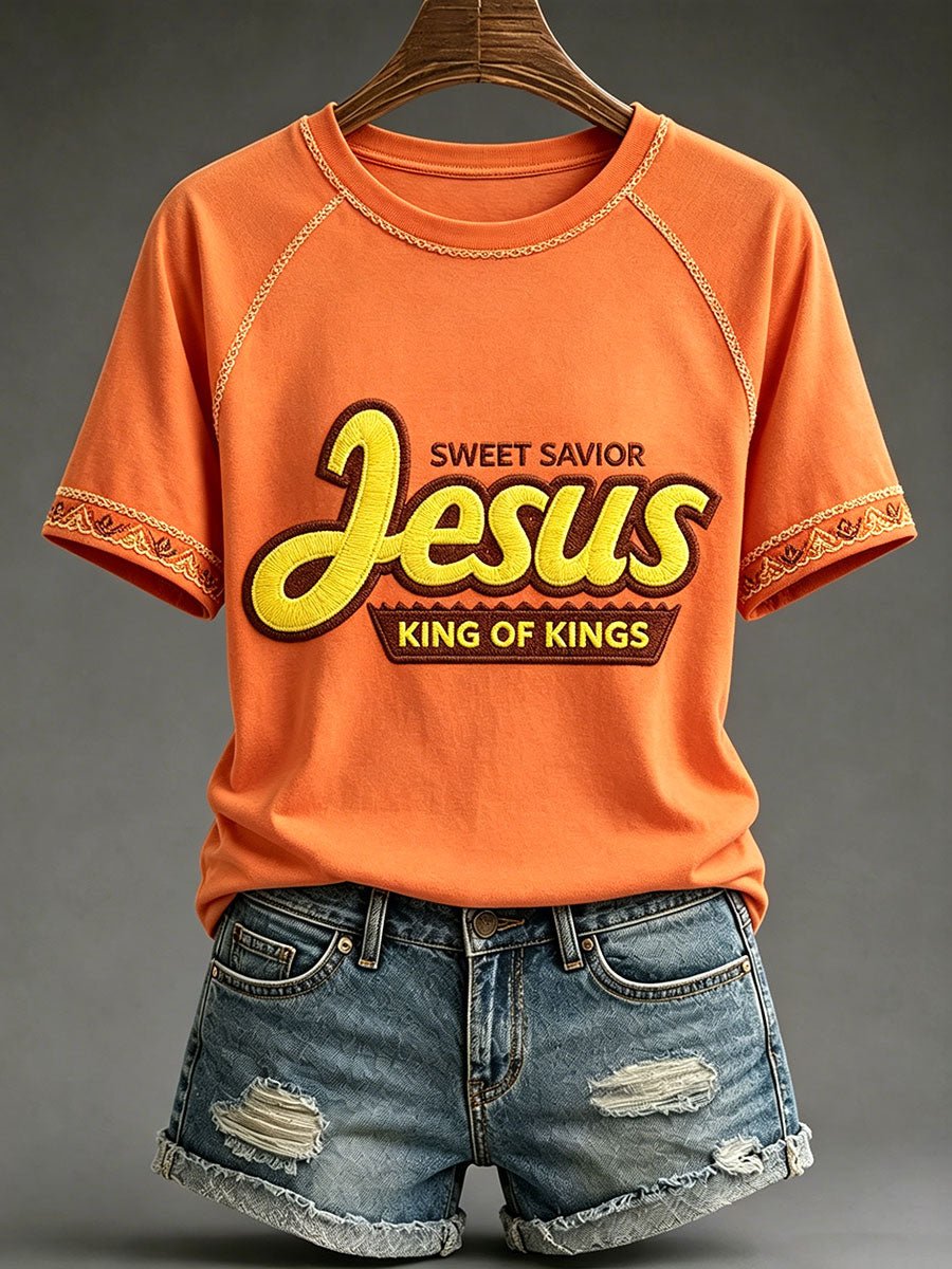 Women's Funny Christian Jesus Printed Casual Tops