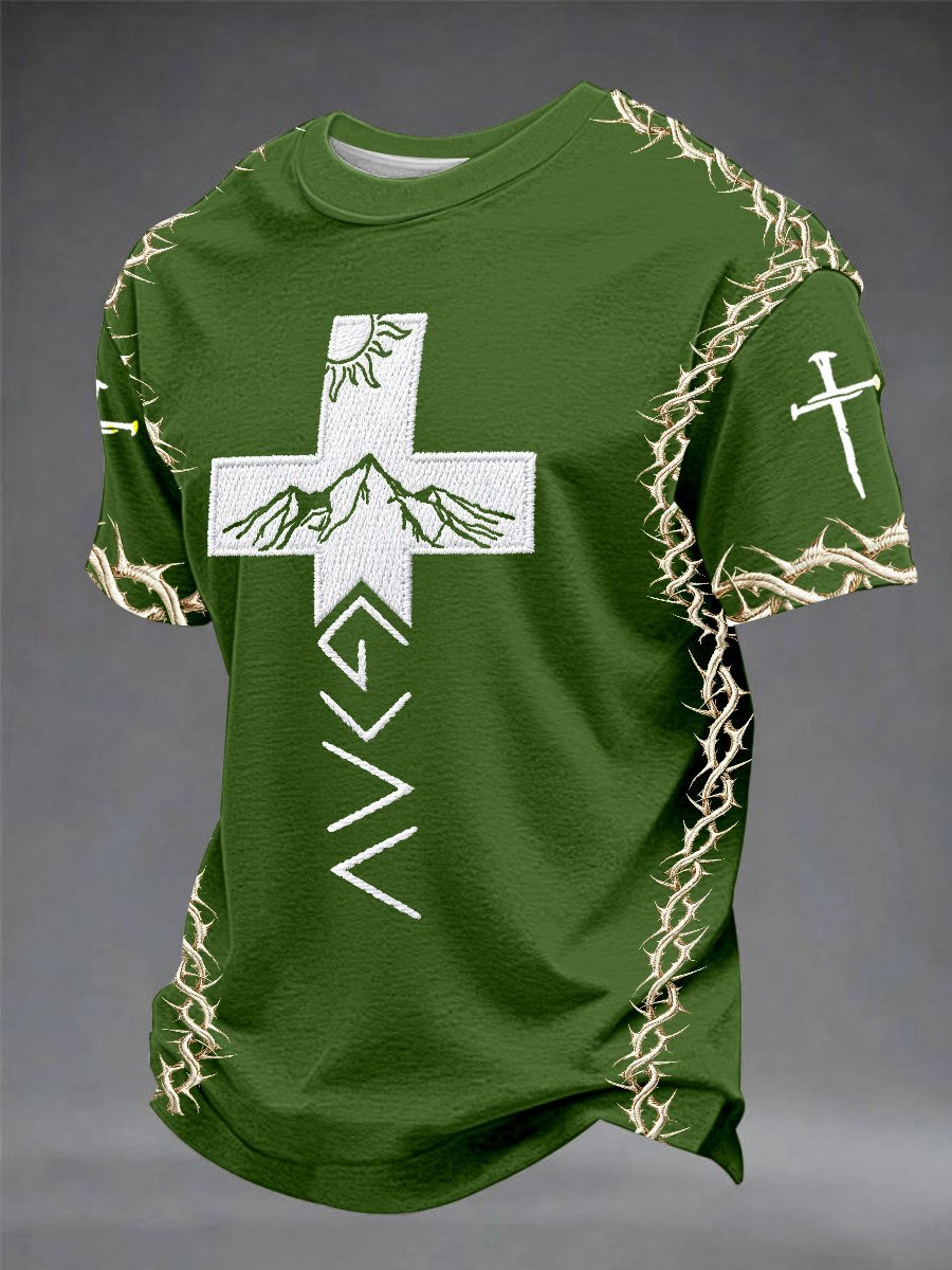 Men's Faith Printed Casual T-Shirt