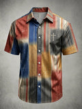 Men's Vintage Faith Faux-Linen Short-Sleeve Shirt