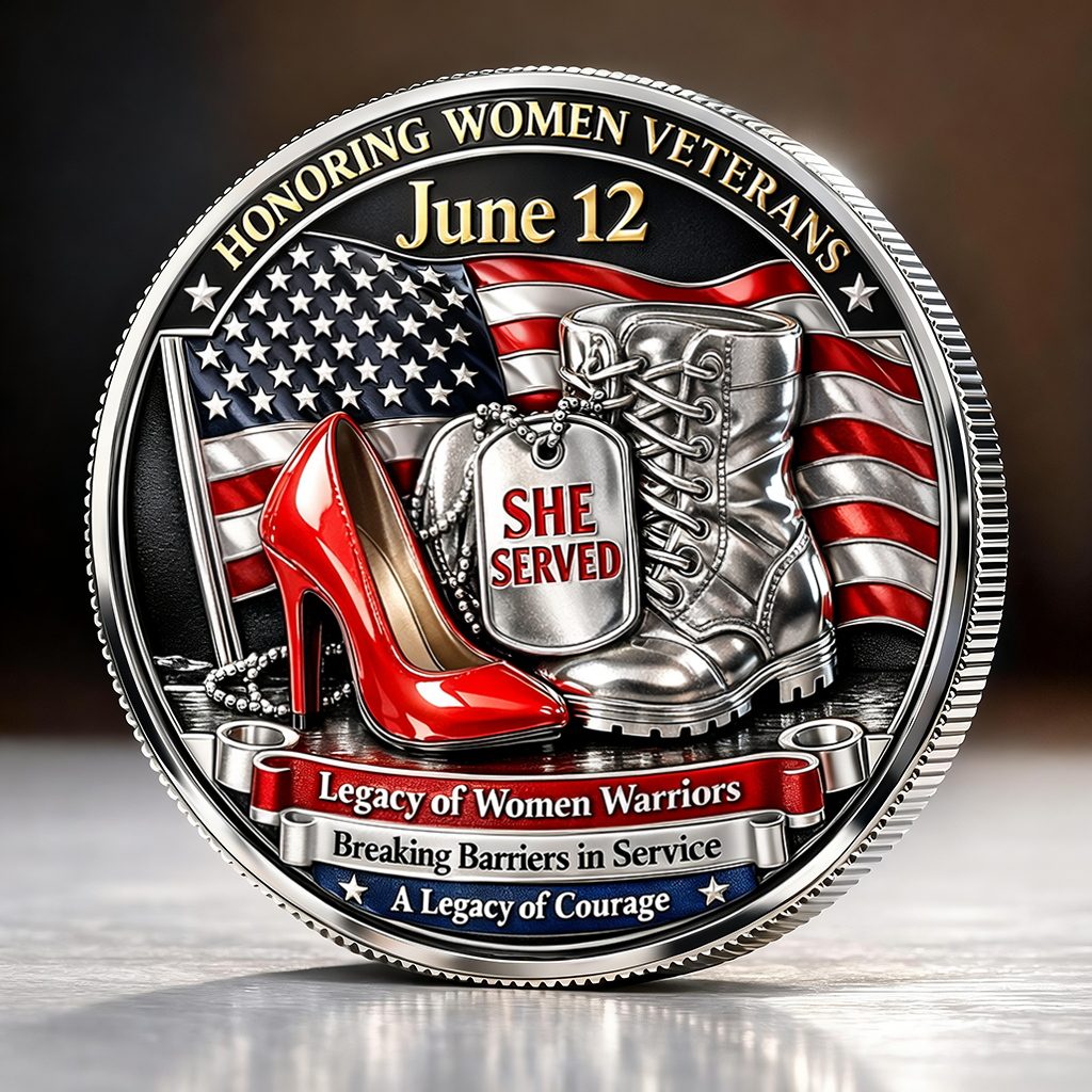 Women Veterans Day Commemorative Metal Medal