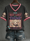 Women's Christian Not Lost But Found V-neck Short Sleeve T-shirt