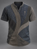 Men's Vintage Faith Faux-Linen T-shirt