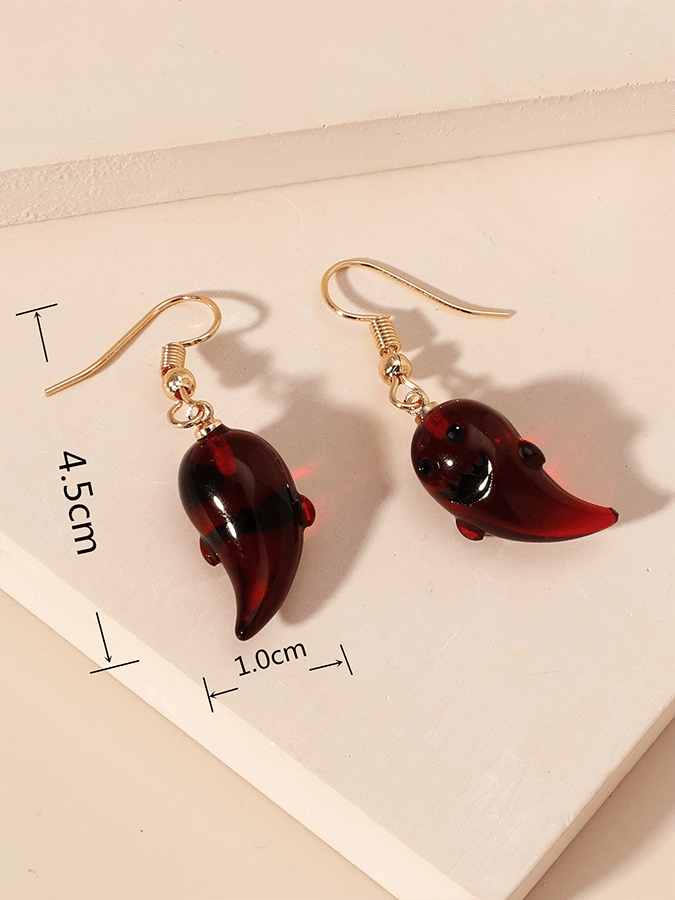 Halloween Personalized Cute Resin Ghost Pendant Earrings