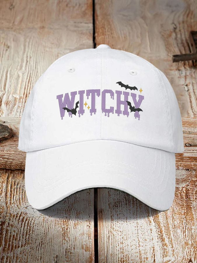 Unisex Halloween Witchy Print Hat