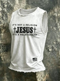 Men'S “Faith”Casual Printed Vest