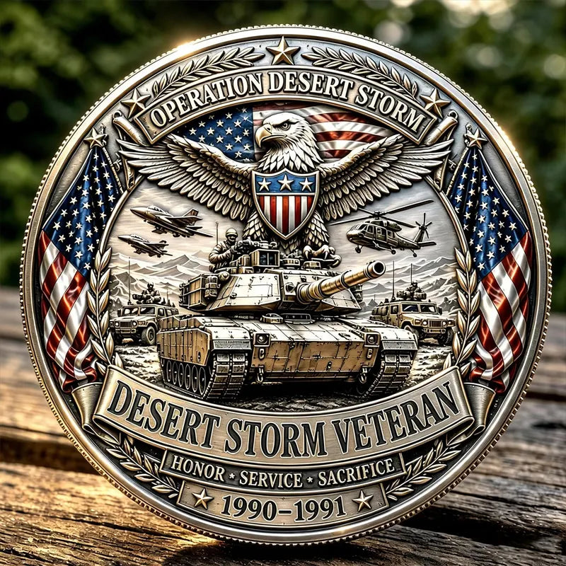 Operation Desert Storm Veteran Commemorative Metal Medal