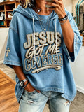 Women's "Jesus Protects Me" Christian Print Top