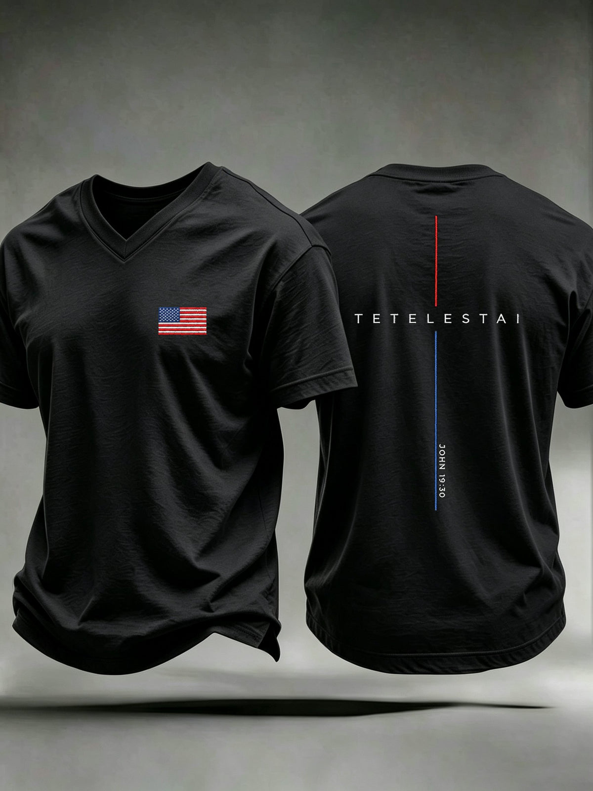 Men's Faith American Flag Printed Short-Sleeve T-Shirt