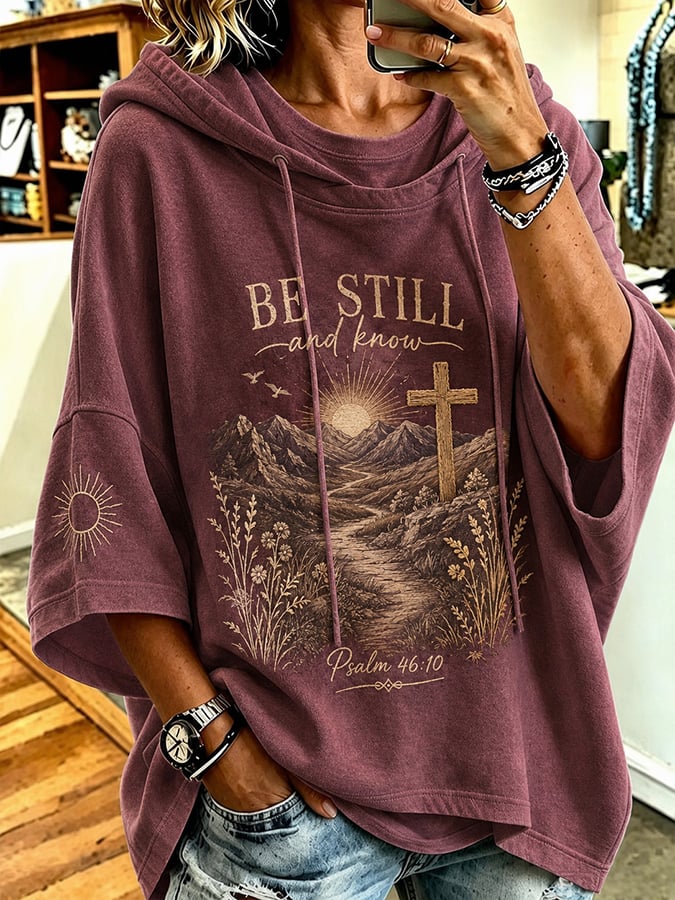 Women'S Casual "Faith" Print Top