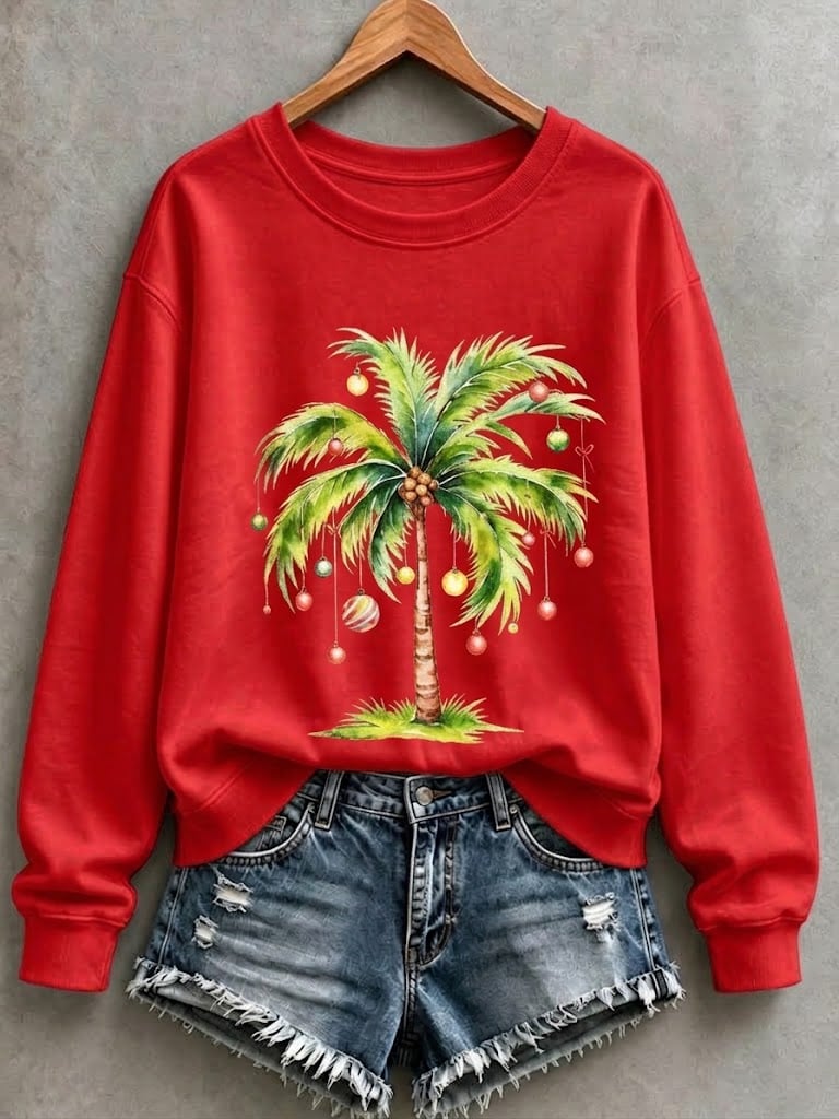 Women's Christmas Print Sweatshirt