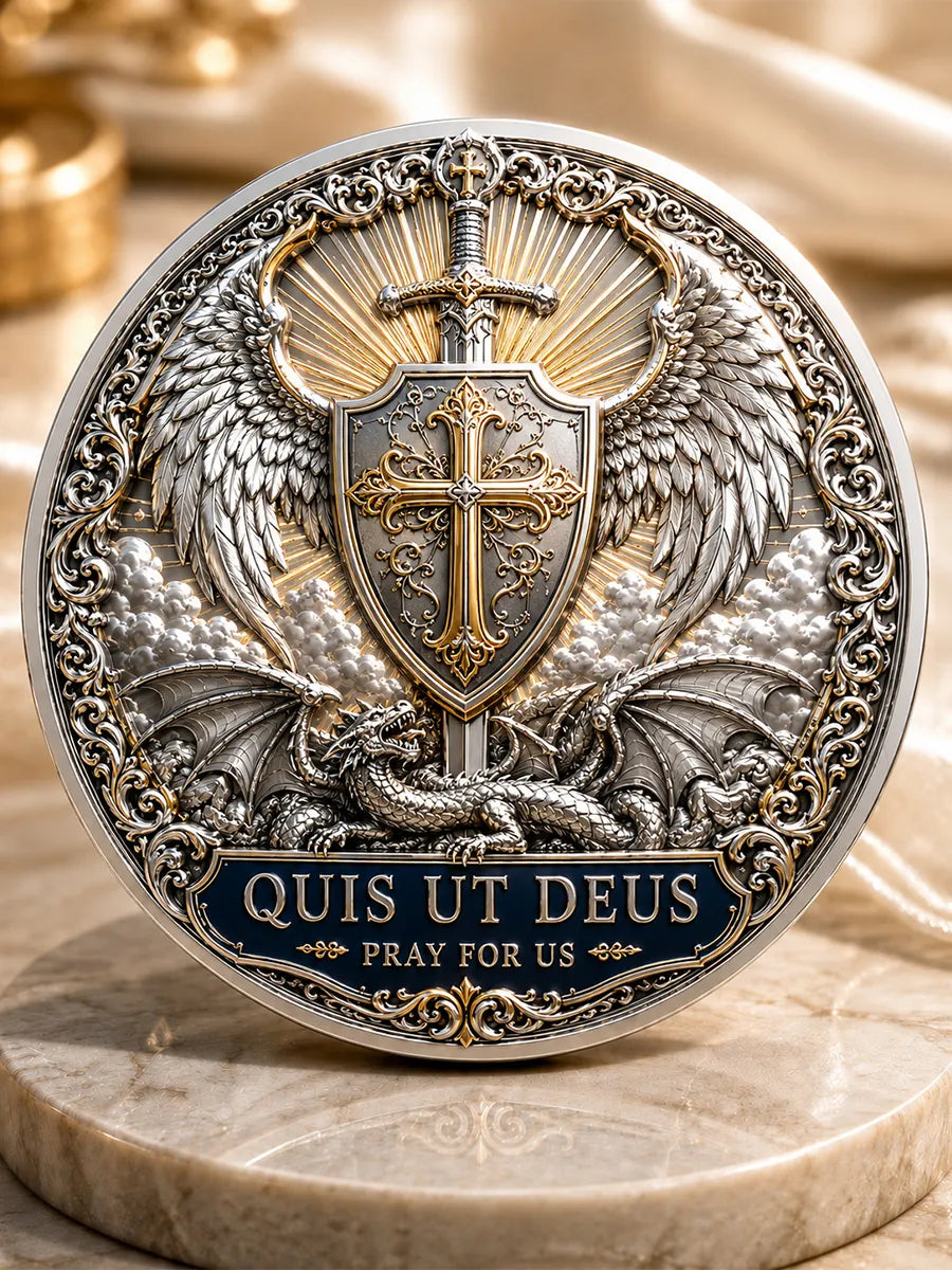Saint Michael Protect Us Commemorative Metal Medal