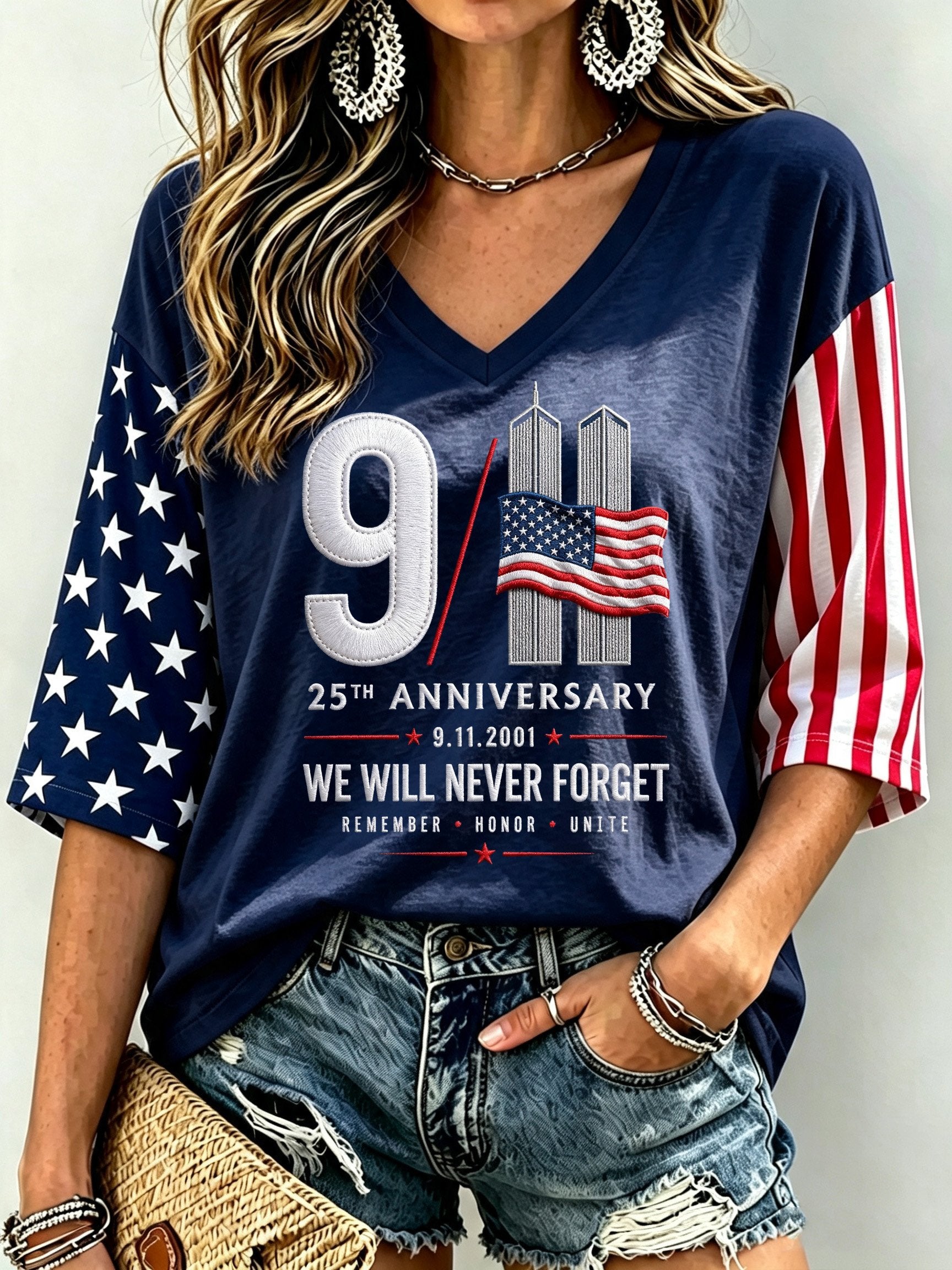 Women's 9/11 Memorial Graphic Top