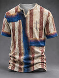 Men's Vintage Faith Faux-Linen T-shirt
