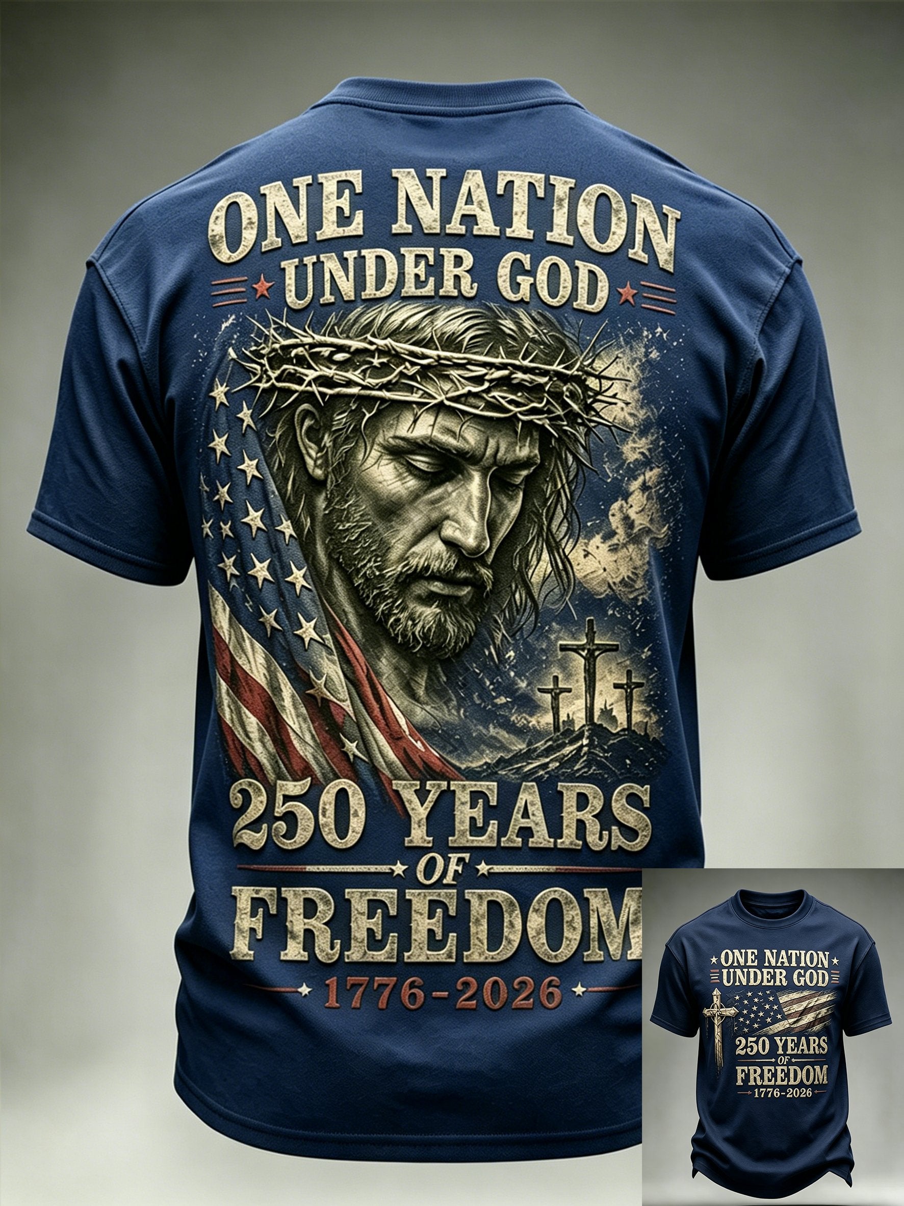 Men's 250th Anniversary Faith-Print Top