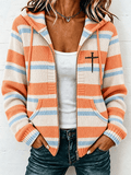 Women's Faith Print Casual Knitted Hooded Sweatshirt