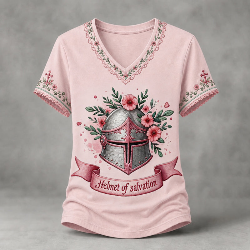 Women's Faith and Female Warrior Art Print T-Shirt