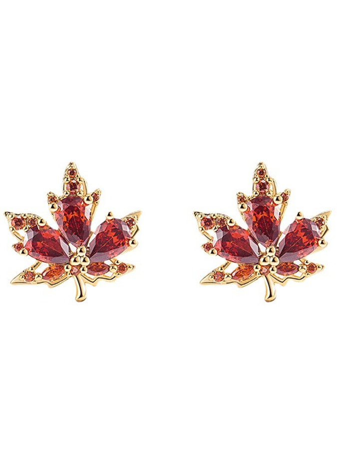 Halloween Maple Leaf Earrings