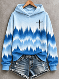 Women's Christian Art Cross Hoodie