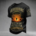 Men's Retro Vietnam Veteran Print Casual T-Shirt