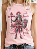 Women's Christian Full Armor Of God Print Top